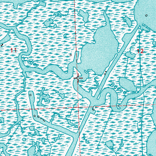 Topographic Map of Coffee Bayou, LA