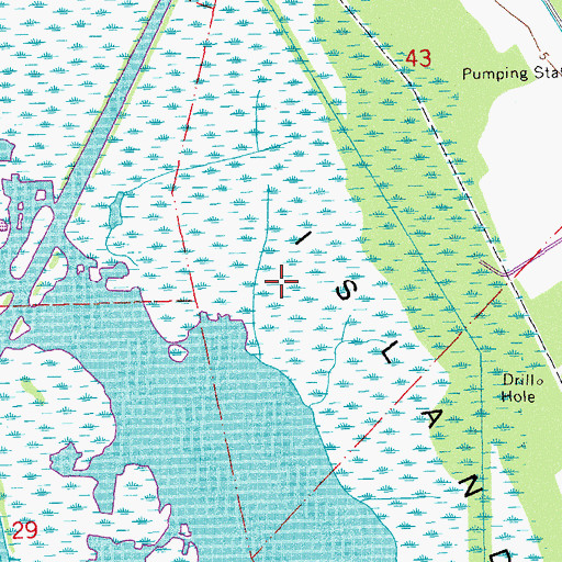 Topographic Map of Avoca Island, LA