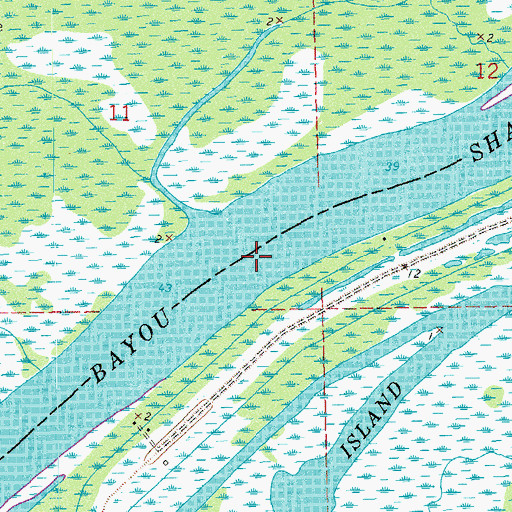 Topographic Map of Bayou Shaffer, LA