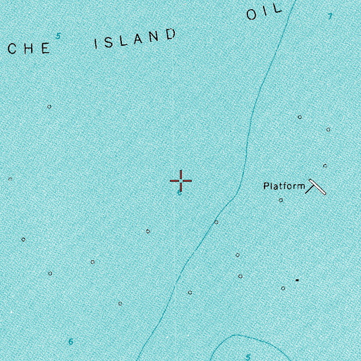 Topographic Map of Cote Blanche Island Oil and Gas Field, LA