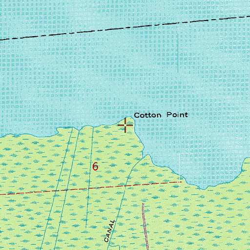 Topographic Map of Cotton Point, LA