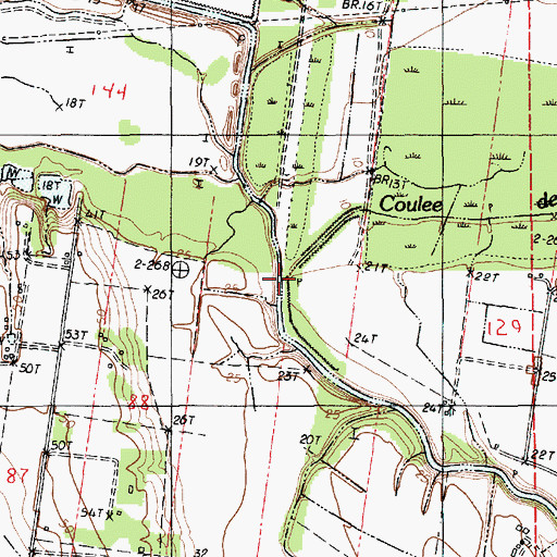Topographic Map of Coulee de Marks, LA