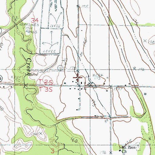 Topographic Map of Wards Chapel, AR