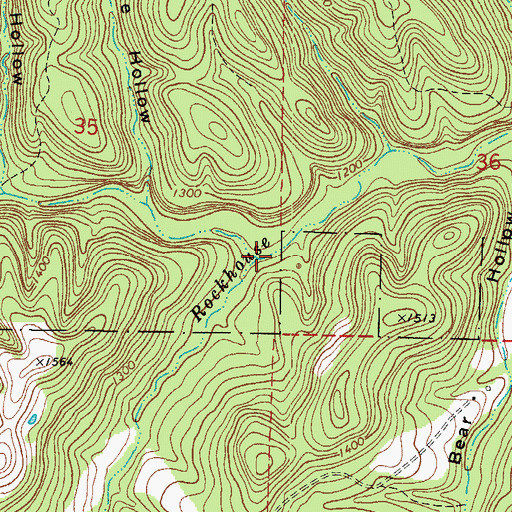 Topographic Map of Warm Fork, AR