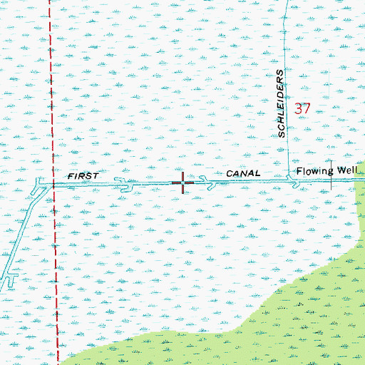 Topographic Map of First Canal, LA