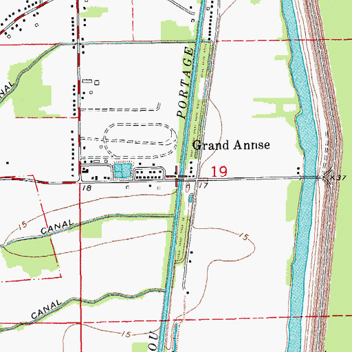 Topographic Map of Grand Annse, LA