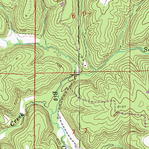 Topographic Map of Waters Creek, AR