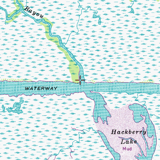 Topographic Map of Hog Bayou, LA