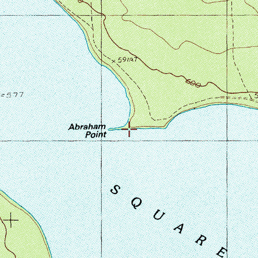Topographic Map of Abraham Point, ME