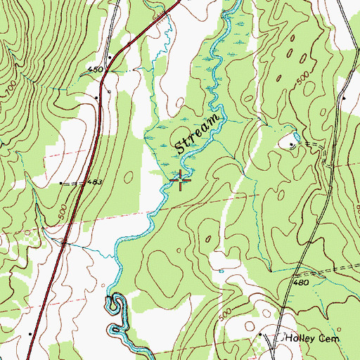 Topographic Map of Adams Brook, ME