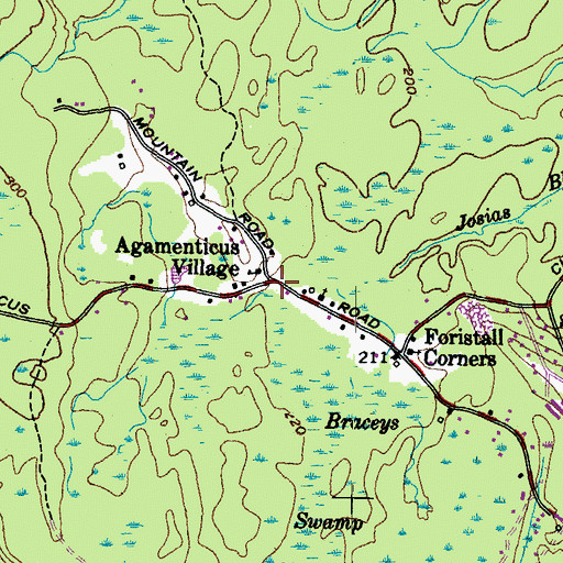 Topographic Map of Agamenticus Village, ME