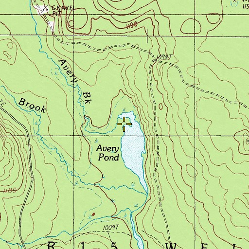 Topographic Map of Avery Brook, ME