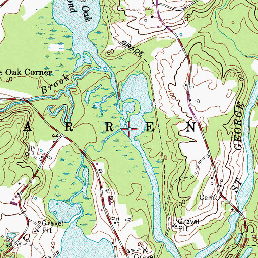 Topographic Map of Back River, ME