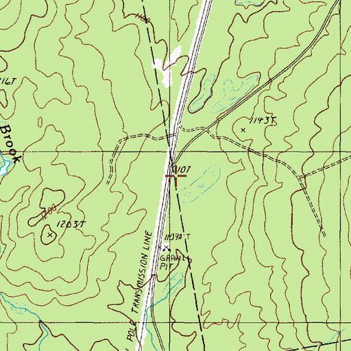 Topographic Map of Bald Mountain Station, ME