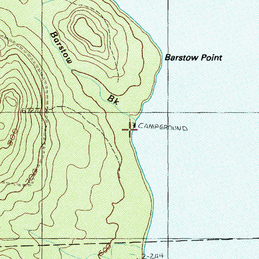 Topographic Map of Barstow Brook, ME
