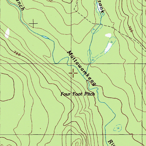Topographic Map of Baston Brook, ME