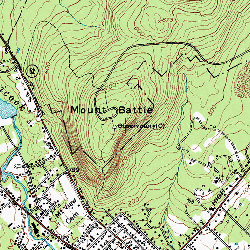Topographic Map of Mount Battie, ME