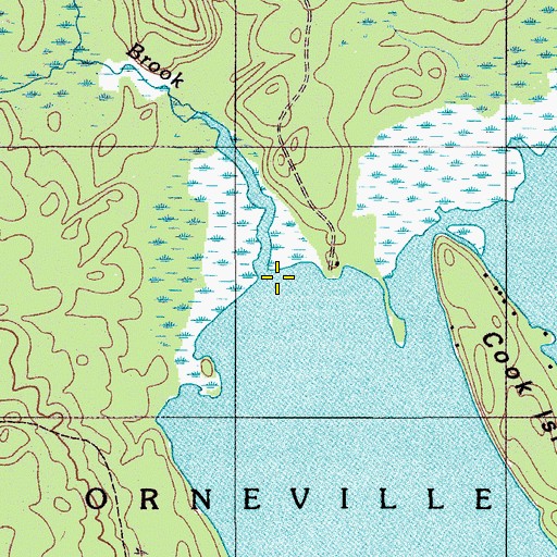 Topographic Map of Bear Brook, ME