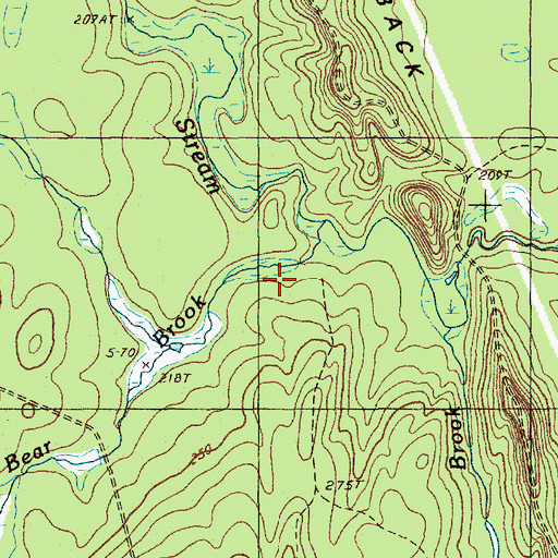 Topographic Map of Bear Brook, ME