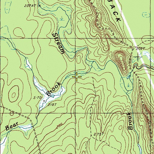 Topographic Map of Bear Brook, ME