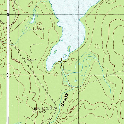 Topographic Map of Bear Brook, ME