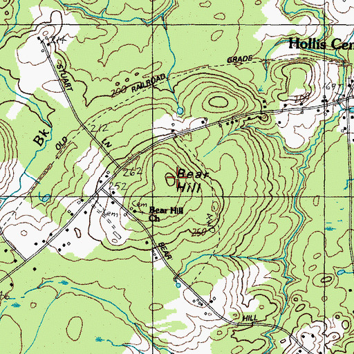 Topographic Map of Bear Hill, ME