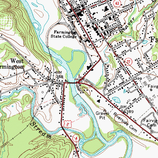 Topographic Map of Beaver Brook, ME