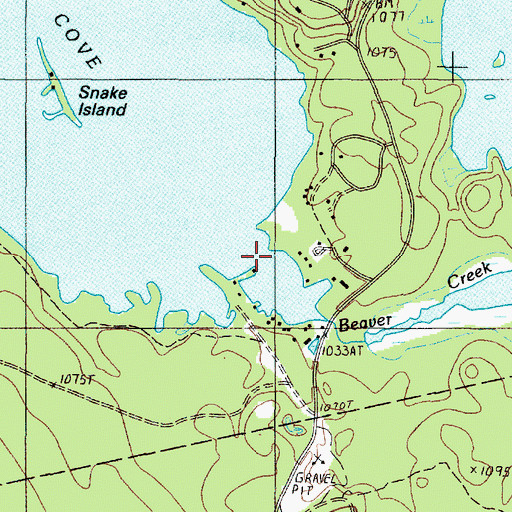 Topographic Map of Beaver Creek, ME