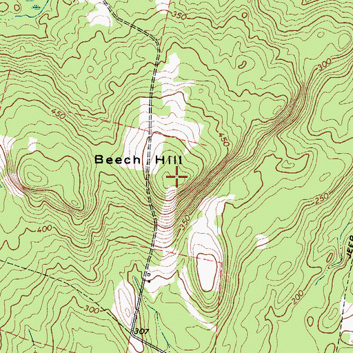 Topographic Map of Beech Hill, ME