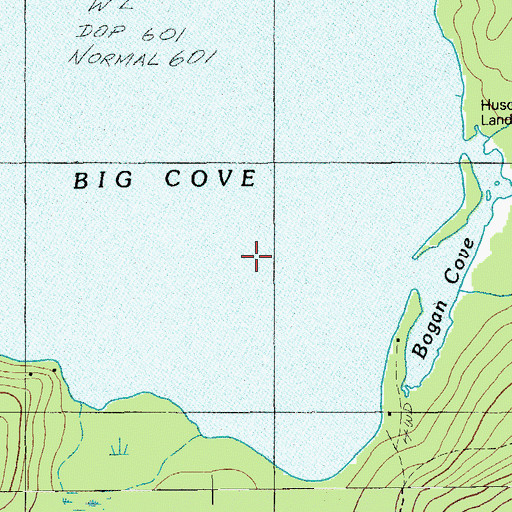 Topographic Map of Big Cove, ME