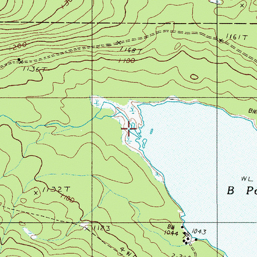 Topographic Map of B Inlet Brook, ME