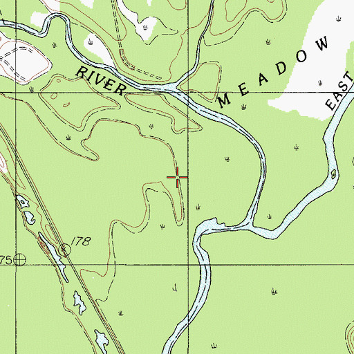 Topographic Map of Big Meadow Bog, ME