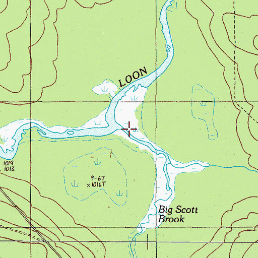 Topographic Map of Big Scott Brook, ME