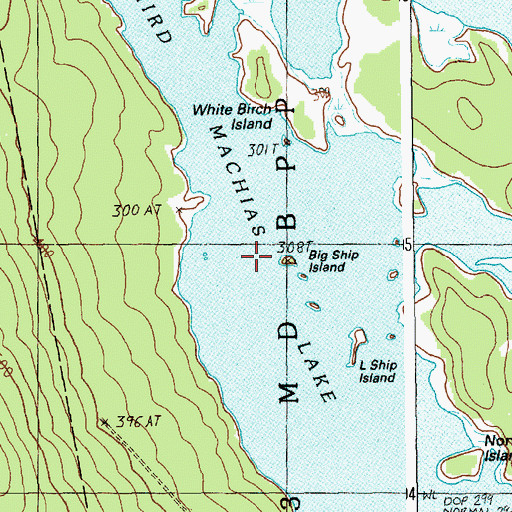 Topographic Map of Big Ship Island, ME