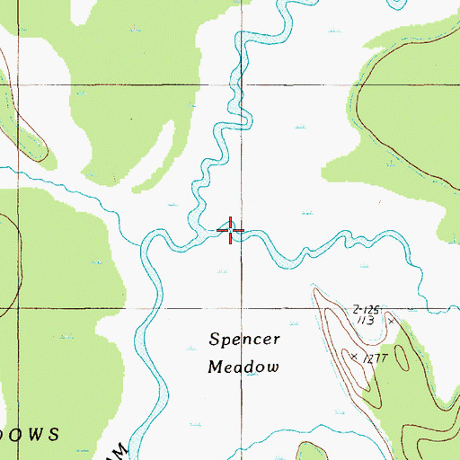 Topographic Map of Birch Stream, ME