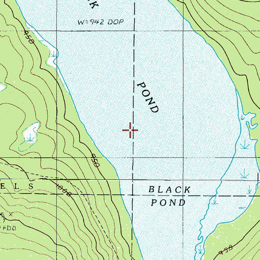 Topographic Map of Black Pond, ME
