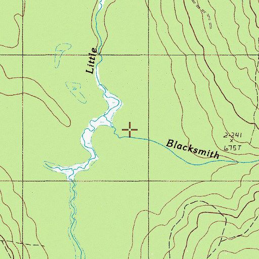 Topographic Map of Blacksmith Brook, ME