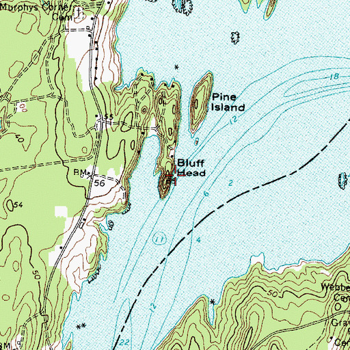 Topographic Map of Bluff Head, ME