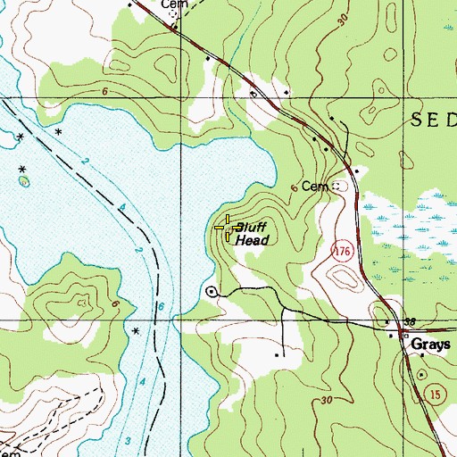Topographic Map of Bluff Head, ME