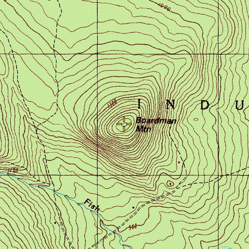 Topographic Map of Boardman Mountain, ME