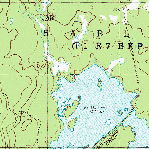 Topographic Map of Bog Brook, ME
