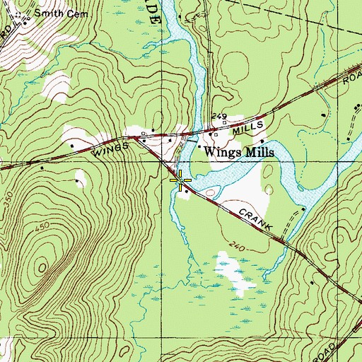 Topographic Map of Bog Stream, ME