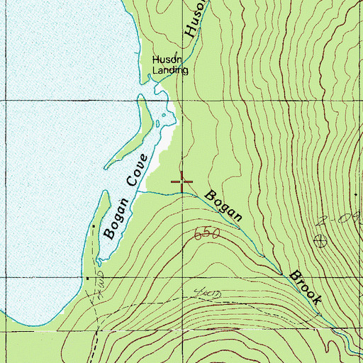 Topographic Map of Bogan Brook, ME