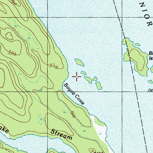 Topographic Map of Boyce Cove, ME
