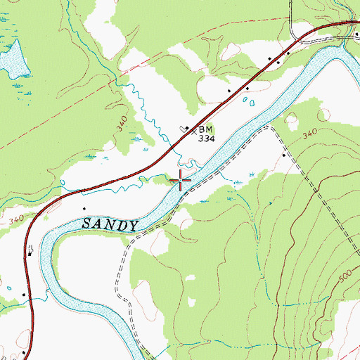 Topographic Map of Bragdon Brook, ME