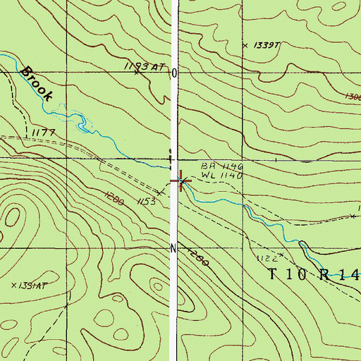 Topographic Map of Branch of Thoroughfare Brook, ME