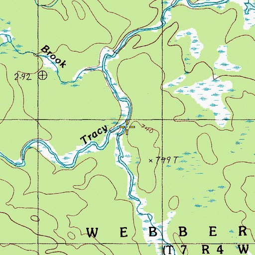 Topographic Map of Brandy Brook, ME