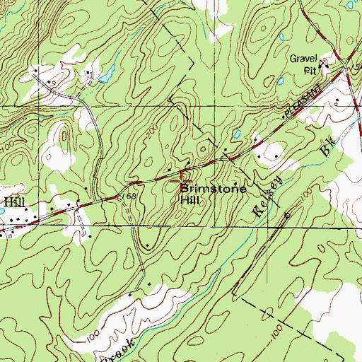 Topographic Map of Brimstone Hill, ME