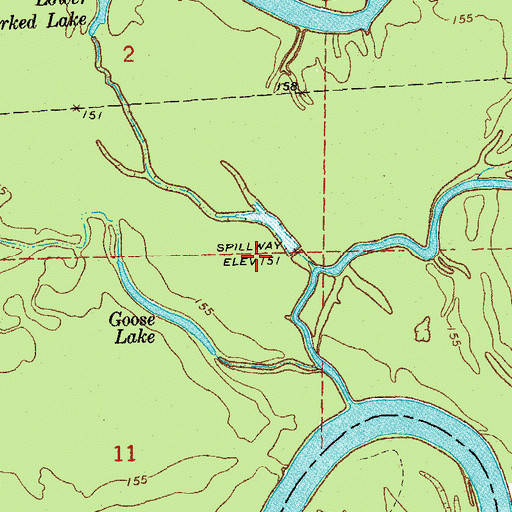 Topographic Map of Dale Bumpers White River National Wildlife Refuge, AR
