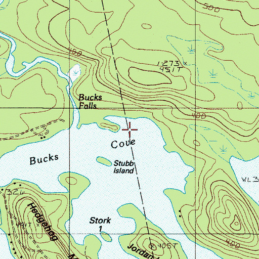 Topographic Map of Bucks Cove, ME